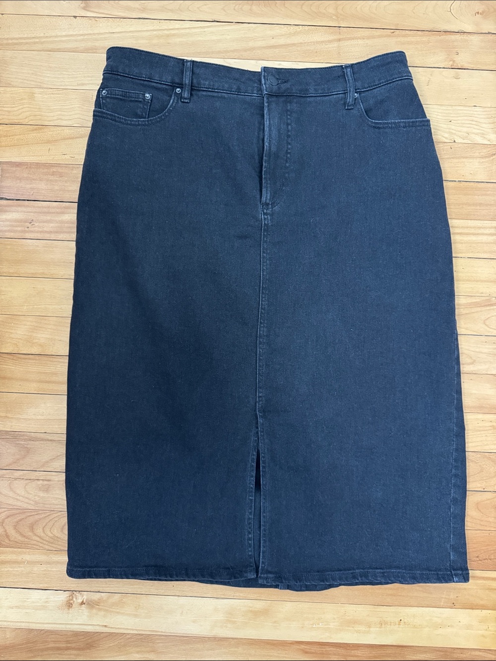 Black Denim Skirt